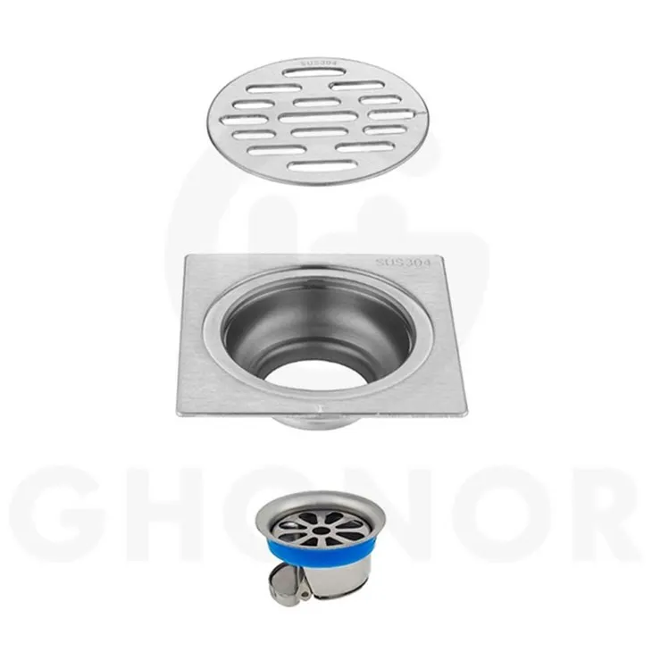 polished nickel shower drain
