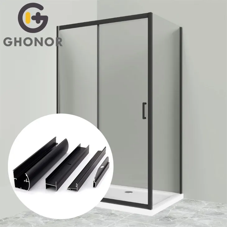 Perfil d'alumini de porta de dutxa